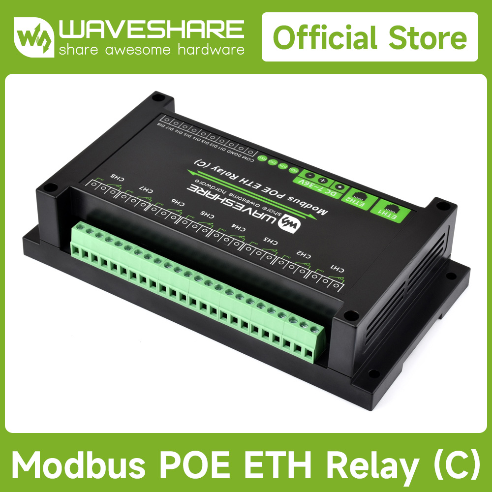Power Over Ethernet - Waveshare Dual Ethernet Ports 8-ch Relay