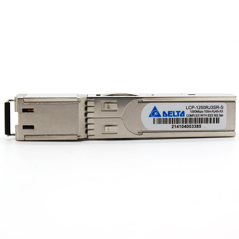 Power Over Ethernet - Delta LCP-1250RJ3SR-S 10/100/1000M Copper SFP Transceiver