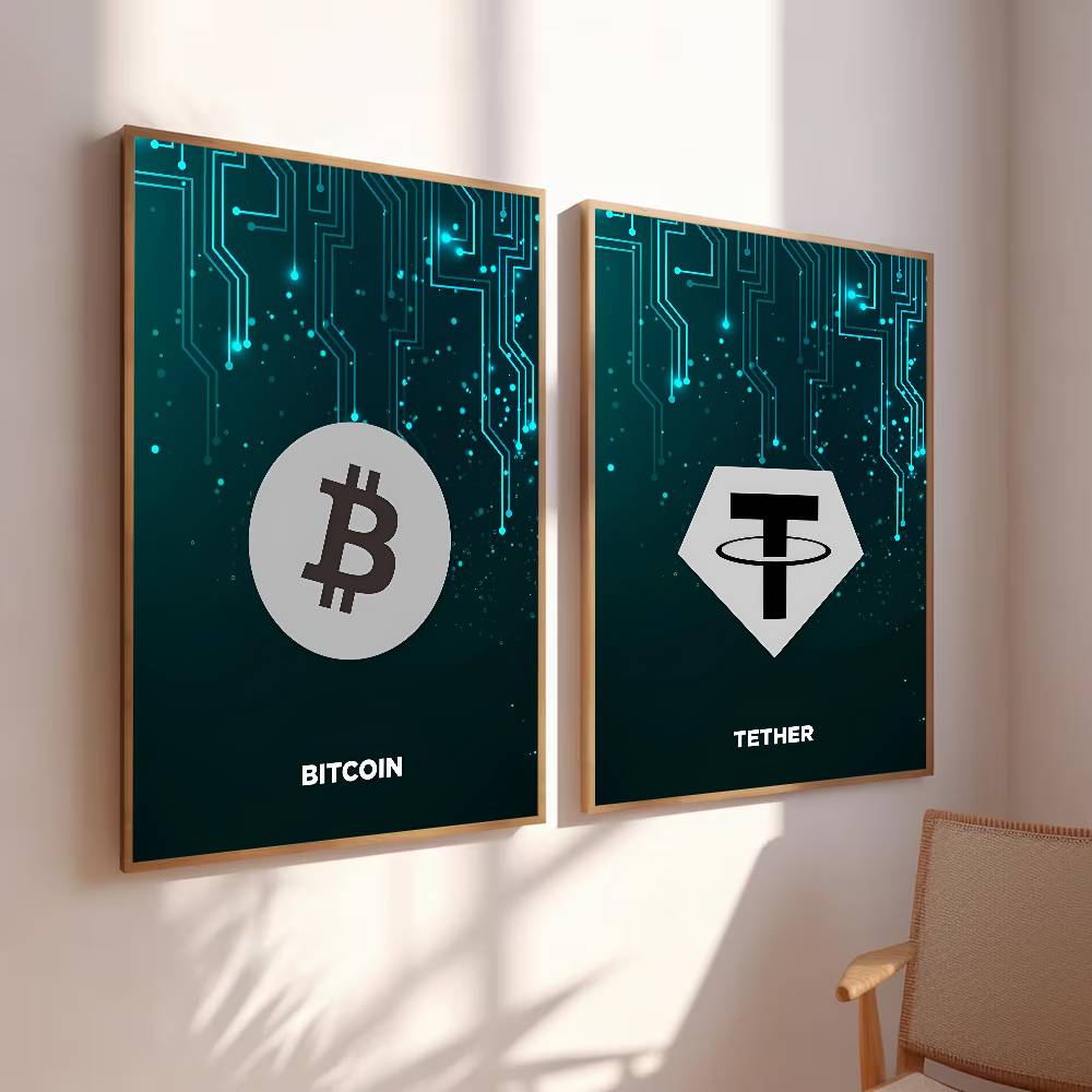 Tech Circuit Crypto Symbol Pos - Tech Office Wall recension och pris