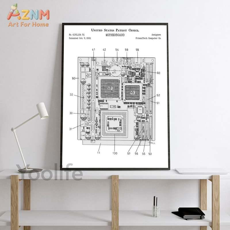 AZNM Computer Motherboard Pate - Tech Office Wall recension och pris