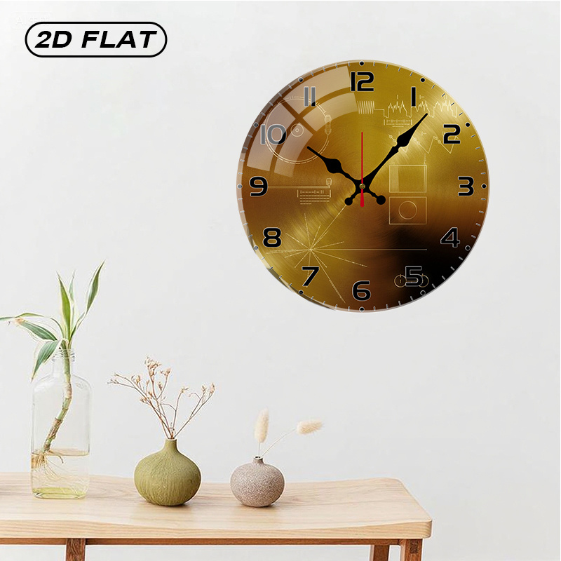 Tech Style Round Silent Acryli - Tech Office Wall recension och pris