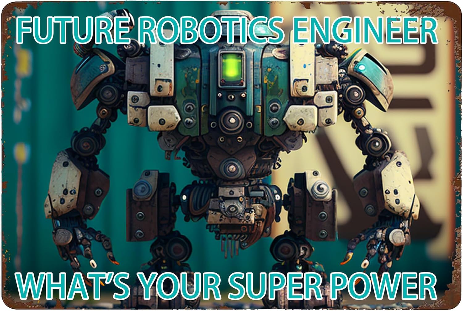 Robotics Engineer Metal Sign   - Tech Office Wall recension och pris