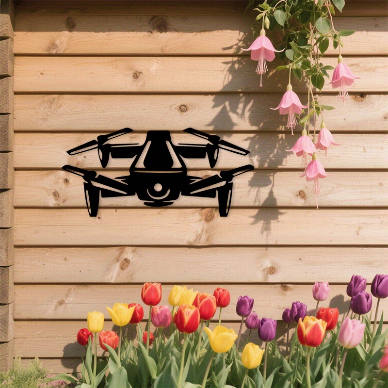 2D Flat Drone Silhouette Metal - Tech Office Wall recension och pris