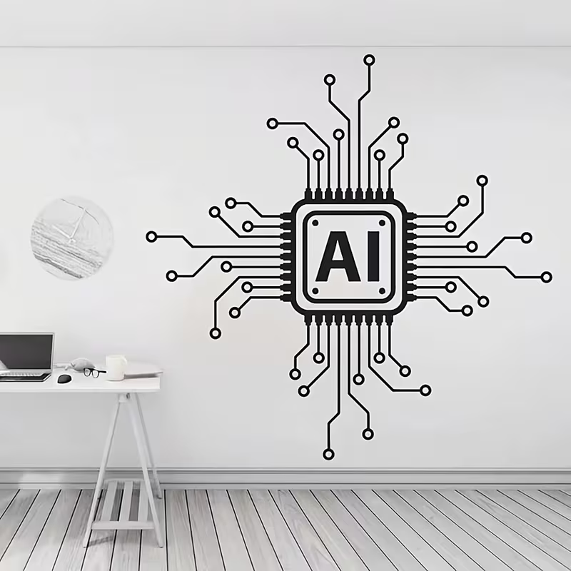 AI Technology Circuit Board Vi - Tech Office Wall recension och pris