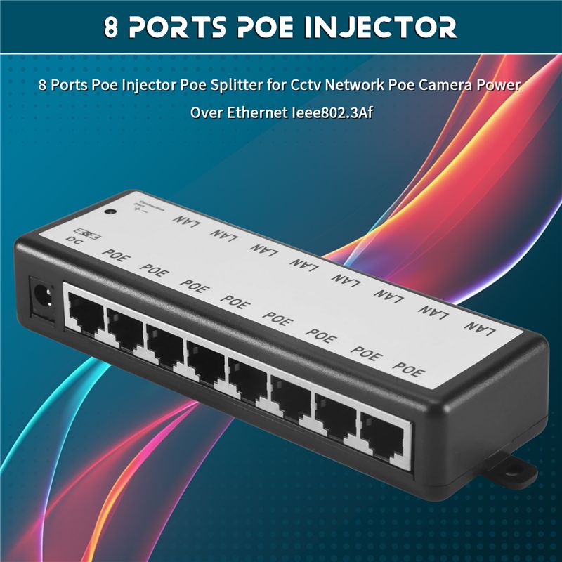 PHILE-8 Ports Poe Injector Poe - Power Over Ethernet recension och pris
