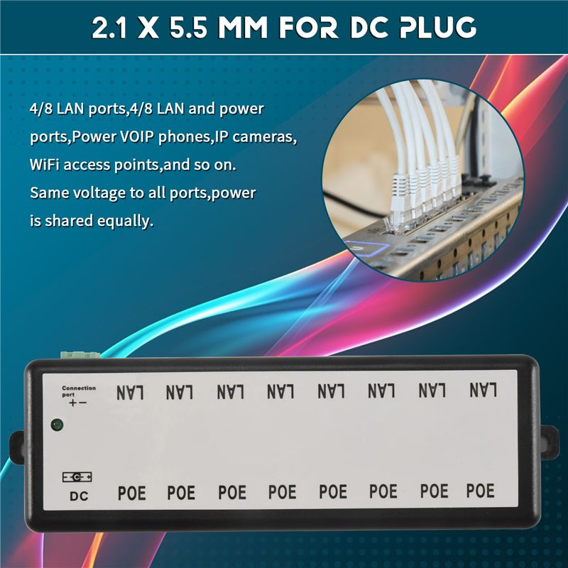 B03B-8 Ports Poe Injector Poe  - Power Over Ethernet recension och pris