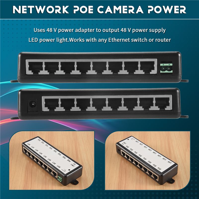 B03B-8 Ports Poe Injector Poe  - Power Over Ethernet recension och pris