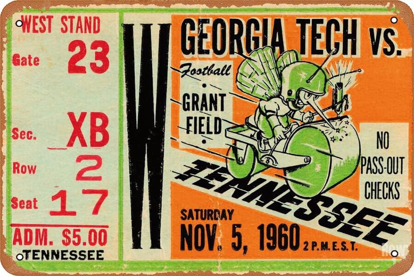 1960 GEORGIA TECH VS. TENNESSE - Tech Office Wall recension och pris